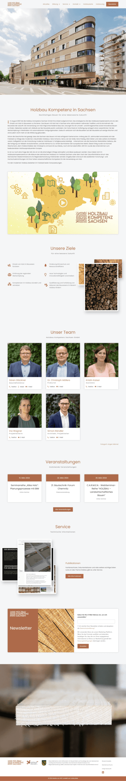 code pixies GmbH | Website-Relaunch mit interaktiver Holzbaukarte | HKS FullsizeScreenshot