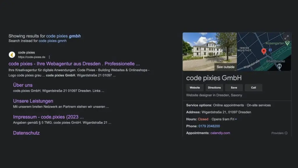 code pixies GmbH | Technisches SEO | Shots for SEO with notes